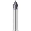 Fullerton Tool 60°, 90°, 120° End Style - 3730 Chamfer Mill GP End Mills, TIALN, Straight, Chamfer, Standard, 3/16 36164